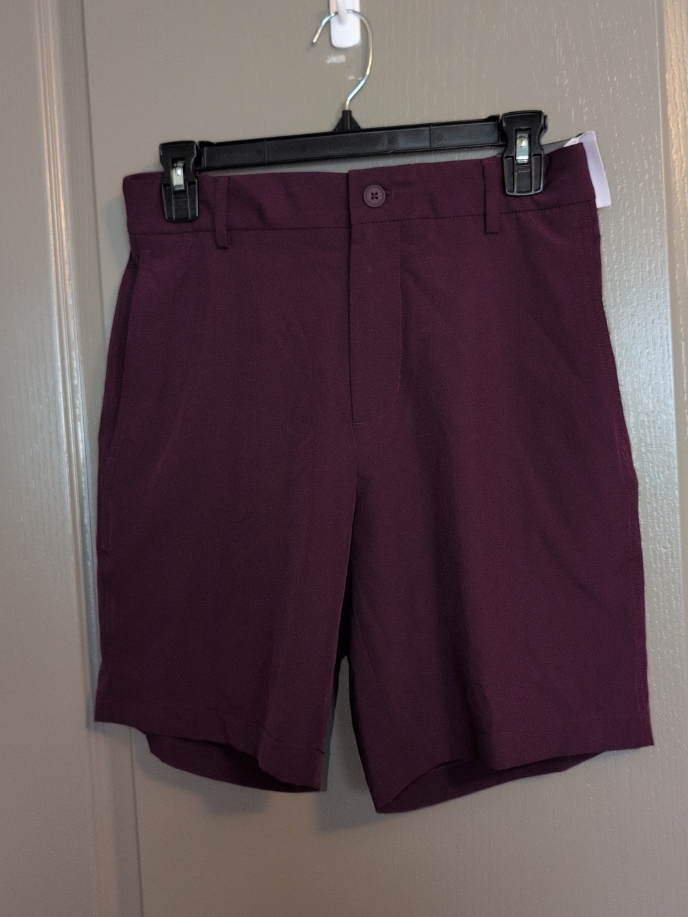 Men's Walter Hagen Plum Flat-Front Golf Shorts